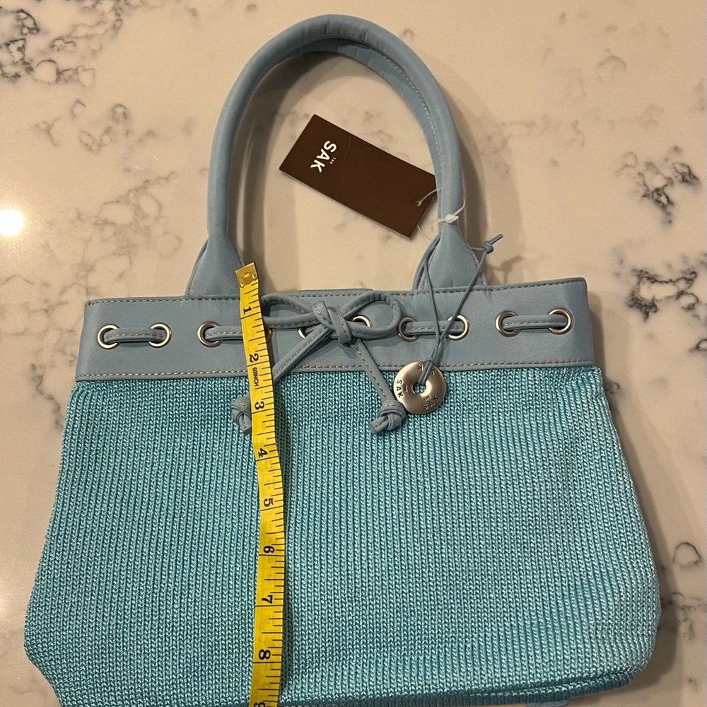 The Sak Light Blue Crochet Tote Bag - Picture 3 of 10
